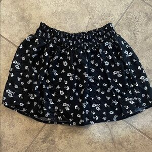 Wonder Nation Black Floral Skirt